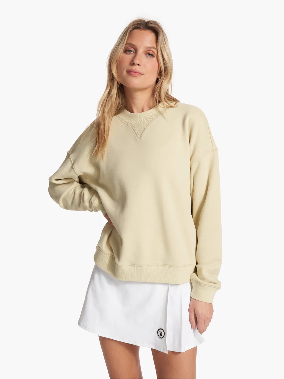 Vuori Sedona Women’s Crewneck Sweatshirt In Seed Small